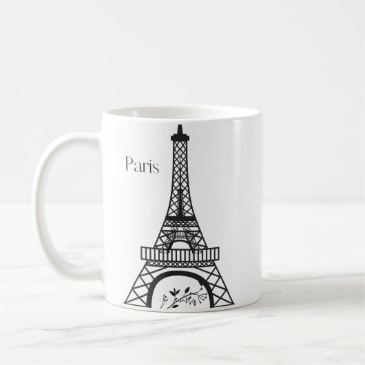 Eiffel Tower Bonjour Paris Tasse (Links)