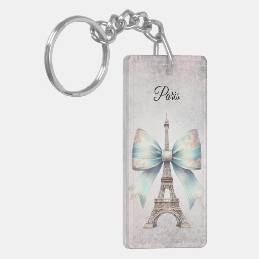 Eiffel Tower & Bow Magnet Schlüsselanhänger (Vorderseite links)