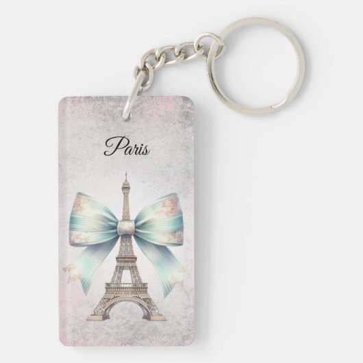 Eiffel Tower & Bow Magnet Schlüsselanhänger (Rückseite)