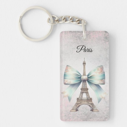 Eiffel Tower & Bow Magnet Schlüsselanhänger (Vorderseite)