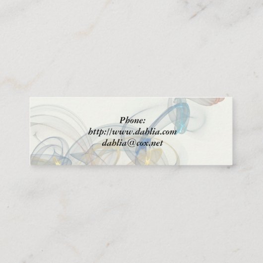 Eiffel Tower & Bow Mini Business Card Mini Visitenkarte (Rückseite)