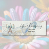 Eiffel Tower & Bow Mini Business Card Mini Visitenkarte