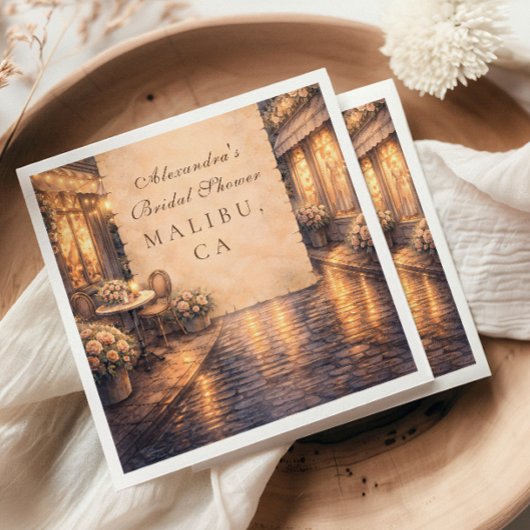 Eiffel Tower Bridal Shower Serviette