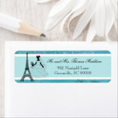 Eiffel Tower Bride Personalisiert Address Labels (Insitu)