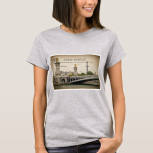 Eiffel Tower Bridge, Paris Frankreich T-Shirt