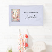 Eiffel Tower Butterflies and Flowers Birthday Banner (Insitu)