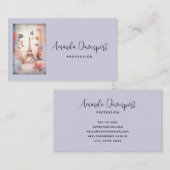 Eiffel Tower Butterflies and Flowers Business Card Visitenkarte (Vorne/Hinten)