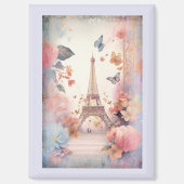 Eiffel Tower Butterflies and Flowers Magnet (Vorderseite)