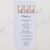 Eiffel Tower Butterflies and Flowers Menu Einladung (Vorne/Hinten)