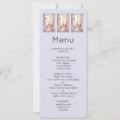 Eiffel Tower Butterflies and Flowers Menu Einladung (Vorderseite)