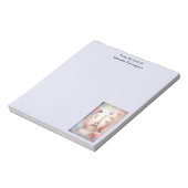 Eiffel Tower Butterflies and Flowers Notizblock (Rotiert)