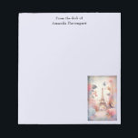 Eiffel Tower Butterflies and Flowers Notizblock<br><div class="desc">A notepad with a stylized Eiffel tower image surrounded by pretty butterflies and delicate garden flowers.</div>