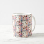 Eiffel Tower Butterflies and Flowers Pattern Kaffeetasse (VorderseiteRechts)