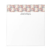 Eiffel Tower Butterflies and Flowers Pattern Notizblock (Vorderseite)