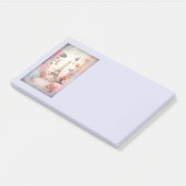 Eiffel Tower Butterflies and Flowers Post-it Klebezettel (angewinkelt)