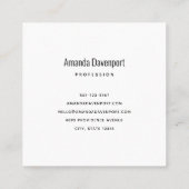 Eiffel Tower Butterflies and Flowers Quadratische Visitenkarte (Rückseite)