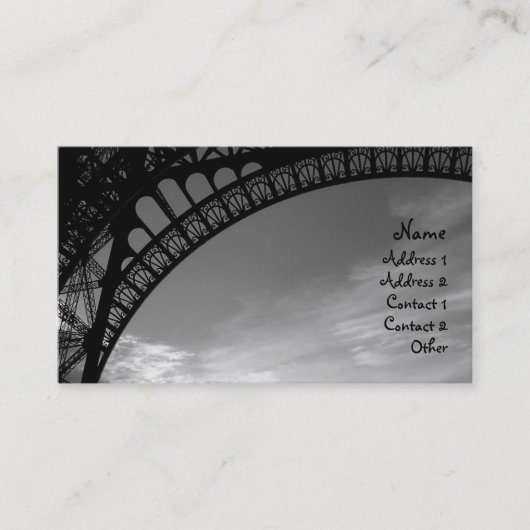 Eiffel Tower Calling Cards Telefonnummerkarte (Vorderseite)