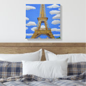 Eiffel Tower Canvas Print Leinwanddruck (Insitu (Schlafzimmer))