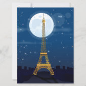 Eiffel Tower Cartoon Einladung (Vorderseite)