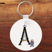 Eiffel Tower Cartoon Schlüsselanhänger (Vorderseite)