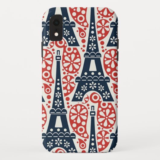 Eiffel Tower Case-Mate Tough Apple iPhone XR Fall Hülle (Rückseite)