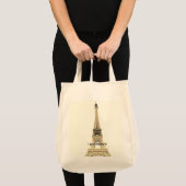Eiffel Tower Chic Canvas Tote Bag Tragetasche (Vorderseite (Produkt))