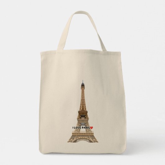 Eiffel Tower Chic Canvas Tote Bag Tragetasche (Rückseite)