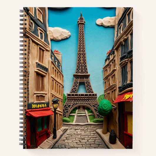 Eiffel Tower Clay Modell Notizblock (Vorderseite)