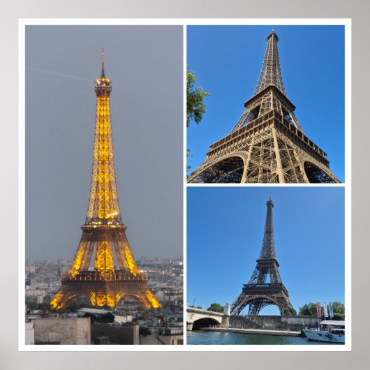 Eiffel Tower Collage Poster (Vorne)