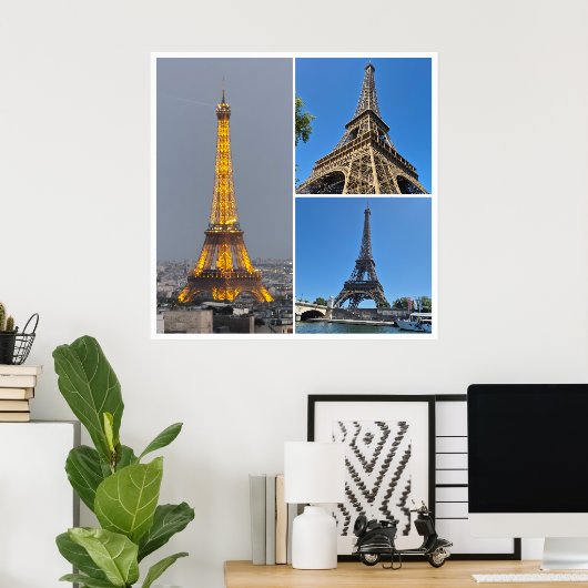 Eiffel Tower Collage Poster (Heimbüro)