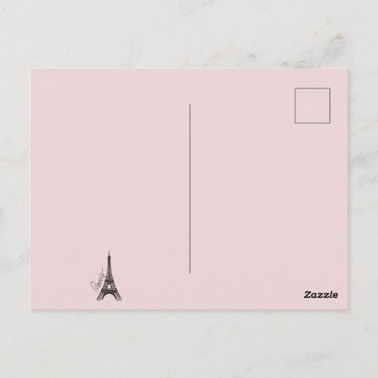 Eiffel Tower Collage Postkarte (Rückseite)