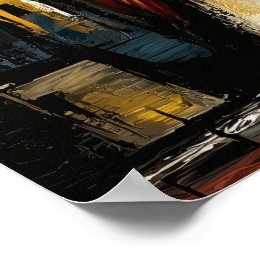 Eiffel Tower — Contemporary Abstract Expressionism Poster (Ecke)