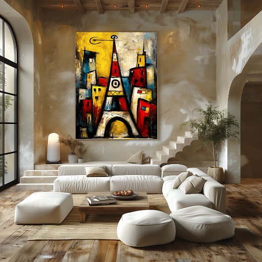 Eiffel Tower — Contemporary Abstract Expressionism Poster