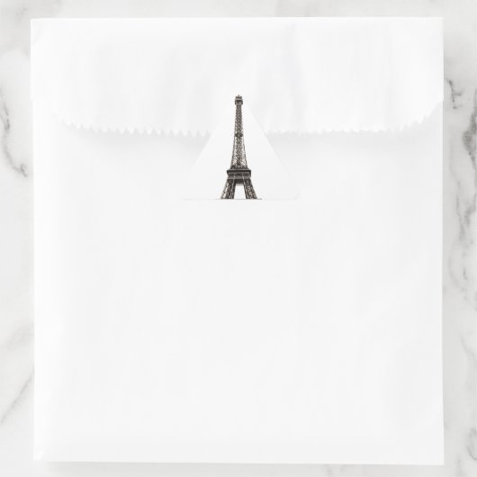 Eiffel Tower Dreieckiger Aufkleber (Tasche)