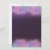 Eiffel Tower Dress Dusty Lila Quinceanera Einladung (Rückseite)