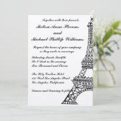 Eiffel Tower Einladung (Stehend Vorderseite)
