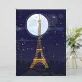 Eiffel Tower Einladung (Stehend Vorderseite)