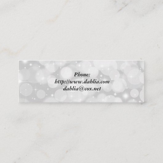 Eiffel Tower Elegance Mini Visitenkarte (Rückseite)