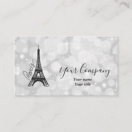 Eiffel Tower Elegance Visitenkarte (Vorderseite)