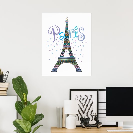 Eiffel Tower Fantasy Poster (Heimbüro)