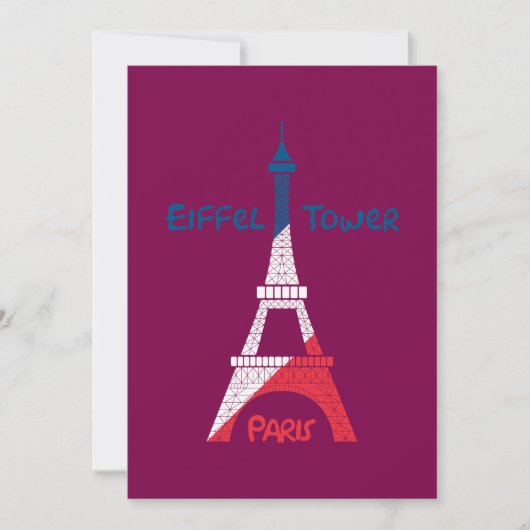 Eiffel Tower Feiertagskarte (Vorderseite)