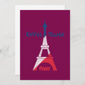 Eiffel Tower Feiertagskarte (Vorne/Hinten)