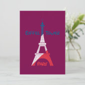 Eiffel Tower Feiertagskarte (Stehend Vorderseite)
