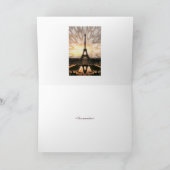 Eiffel Tower Feiertagskarte (Innenseite)