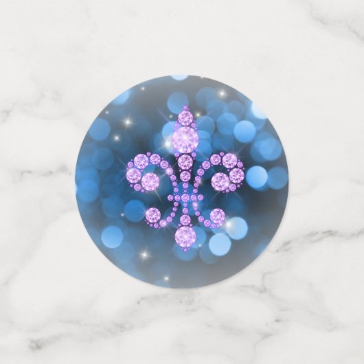 Eiffel Tower & Fleur de Lys Konfetti (Klein Vorderseite)