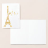 Eiffel Tower Foil Danke Notiz Folienkarte (Anzeige)