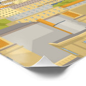 Eiffel Tower France Night View Travel Poster (Ecke)