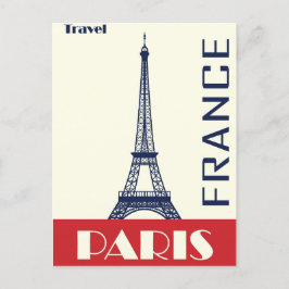 Eiffel Tower France Paris Vintage Travel Postcard Postkarte