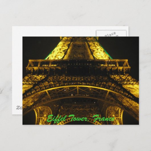 Eiffel Tower, France Postcard Postkarte (Vorne/Hinten)