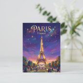 Eiffel Tower France Postkarte (Stehend Vorderseite)
